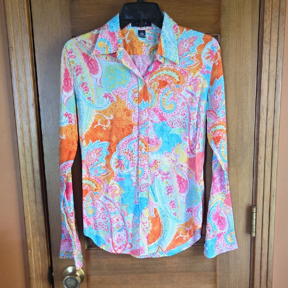 Chaps Bright Paisley Blouse